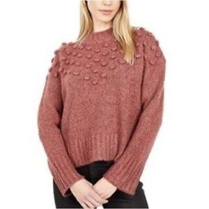 NWT Madewell Bauble Pullover Wool Blend Rust Red Mockneck XSmall